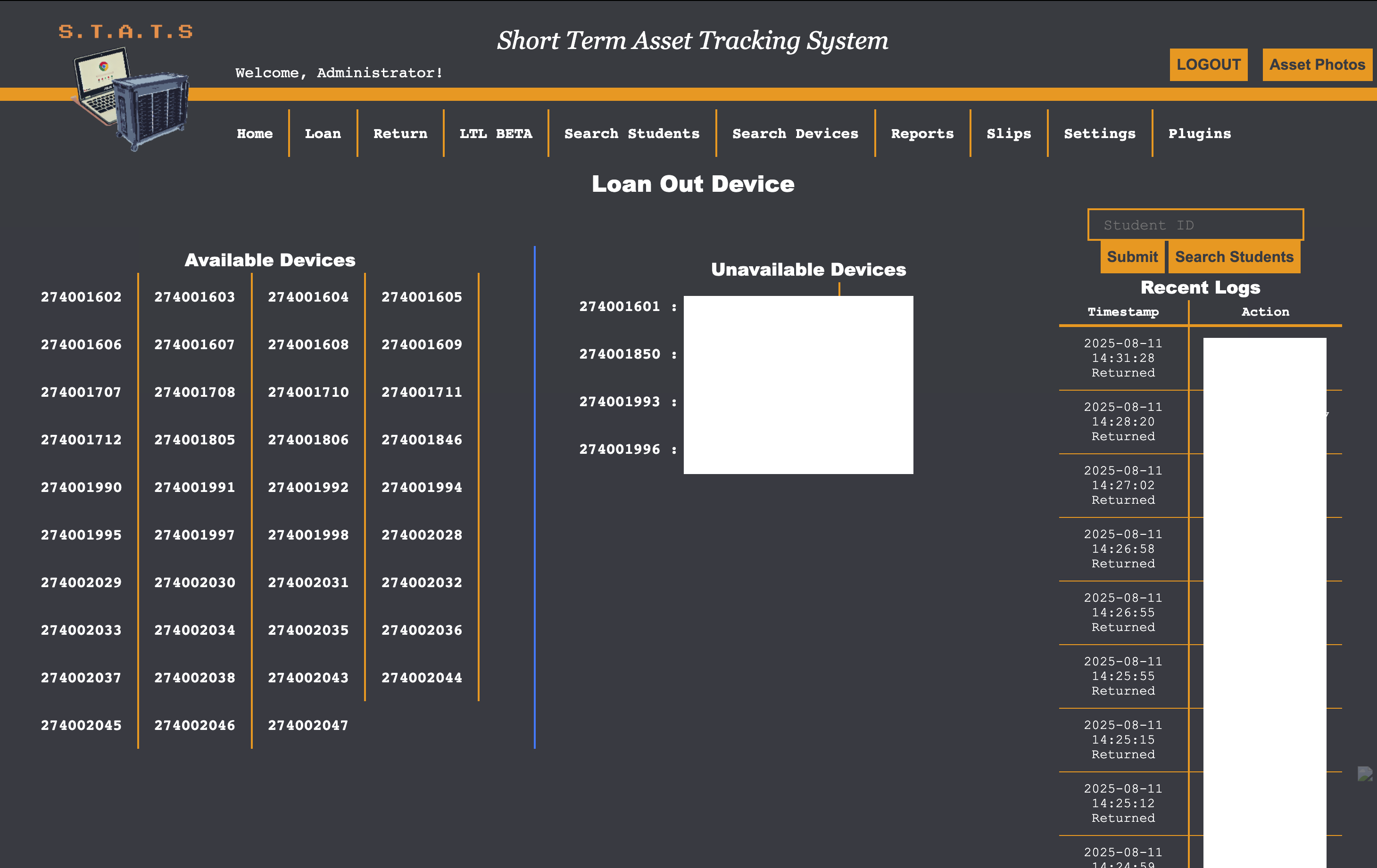 Loan screen
